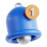 Bell notification 3d graphic illustration png