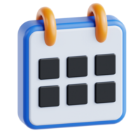 calendario 3d grafico illustrazione png