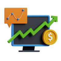 finanza analisi 3d grafico illustrazione png