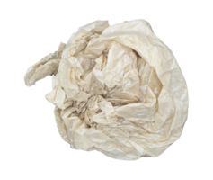 Crumpled paper ball cutout on transparent background png file