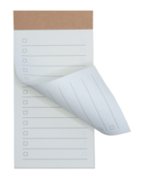 Rolled paper notebooks for office work on transparent background png file