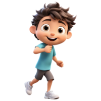 cartoon boy running png