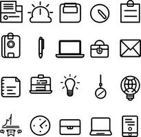 conjunto de negocio íconos colección de negocio Delgado línea íconos línea icono vector