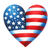 americano bandeira coração 4º do Julho independência dia png clipart