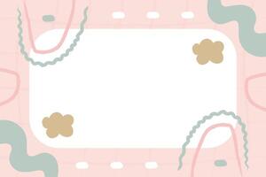 Flat doodle shape abstract minimal vector element background template