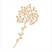 Beige abstract floral vector element