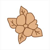 Beige abstract floral vector element