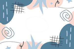 Flat handrawn minimal cute vector element background template