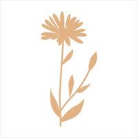 Beige abstract floral vector element