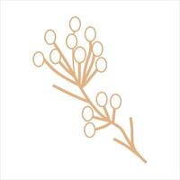 contorno beige resumen floral vector elemento