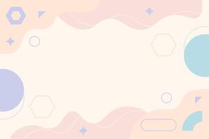 Flat geometric shape minimal cute vector background template