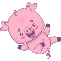 Happy smiling pig png