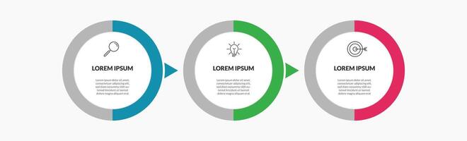 Vector Infographic design business template with icons and 3 options or steps. square design or diagram