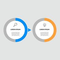 Vector Infographic design business template with icons and 2 options or steps. square design or diagram