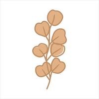 Beige abstract floral vector element