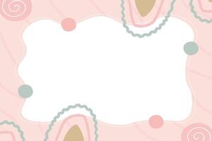 Flat doodle shape abstract minimal vector element background template