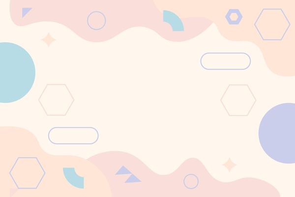 Flat geometric shape minimal cute vector background template