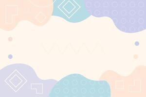 Flat geometric shape minimal cute vector background template