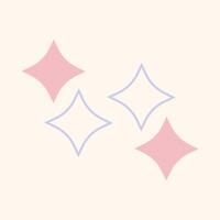 Flat geometric shape minimal cute vector element