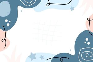 Flat handrawn minimal cute vector element background template