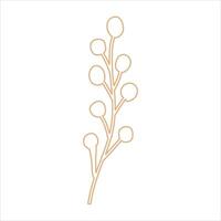 contorno beige resumen floral vector elemento