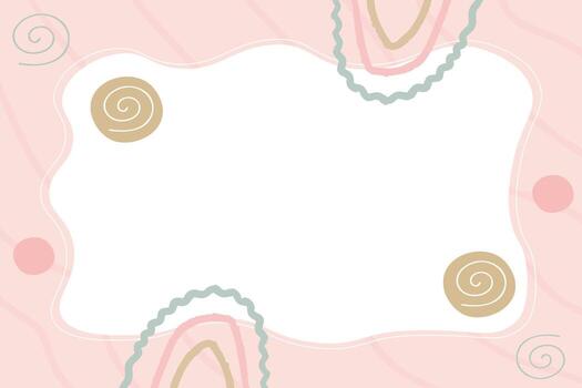 Flat doodle shape abstract minimal vector element background template