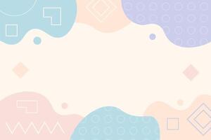 Flat geometric shape minimal cute vector background template