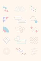 Flat geometric shape minimal cute vector element bundle