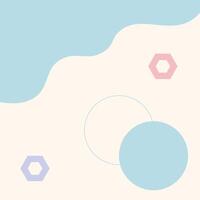 Flat geometric shape minimal cute vector background template