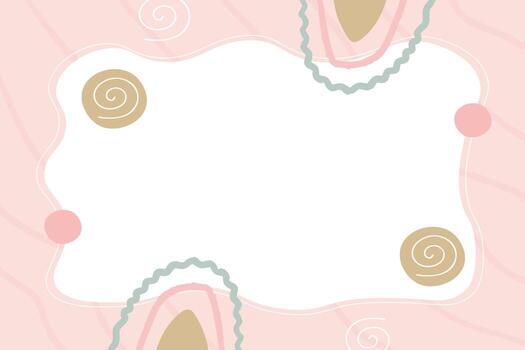 Flat doodle shape abstract minimal vector element background template