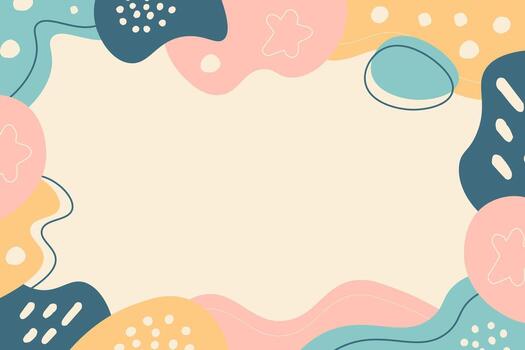 Hand drawn flat abstract doodle vector element background template