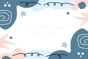 Flat handrawn minimal cute vector element background template