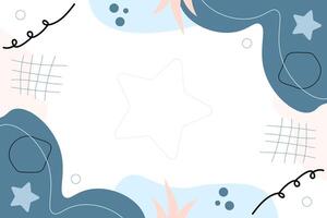 Flat handrawn minimal cute vector element background template