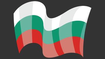 3D style flags with waves vector illustration