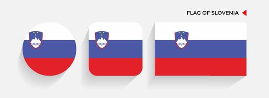 Slovenia arranged in round, square and rectangular shapes vector