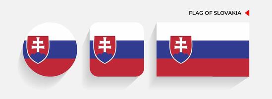 Slovakia arranged in round, square and rectangular shapes vector