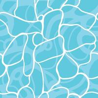 Seamless pattern design featuring stylized blue waves on a light blue background vector