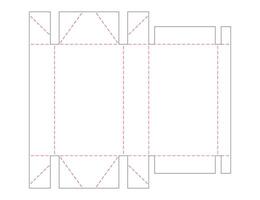 Box packaging die cut template design. 3d mock-up vector