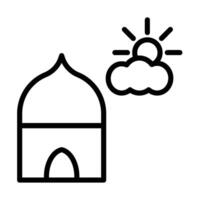 Zuhr Prayer Time Outline Icon vector