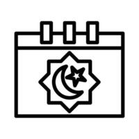 Ramadan Month Outline Icon vector