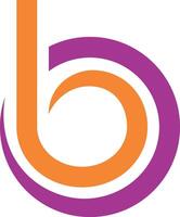 b letter alphabet emblem steel vector logo