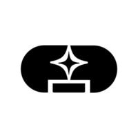 sencillo retro Clásico doble F logo con un estrella en el medio vector
