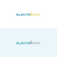 electric volt word mark logo design for electrical energy business vector