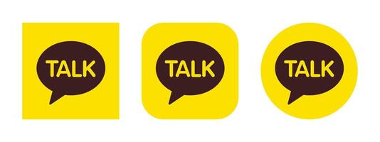 kakaotalk logo, icono. Mensajero vector