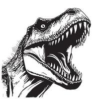 Tyrannosaur dinosaur hand drawn sketch. Vector illustration.