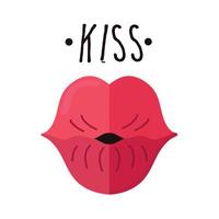 Beso labios avatar icono clipart aislado vector ilustración