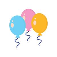 Birthday ballons hand drawn icon clipart avatar logotype isolated vector illustration