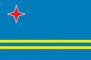 el de un bandera de aruba vector