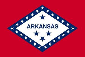 The of a Flag of Arkansas vector