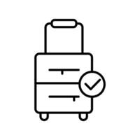 Safe luggage icon. outline icon vector